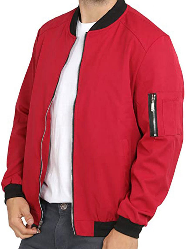Apex Bruce Willis Red Bomber Cotton Jacket Mens Fashion jacket Sale