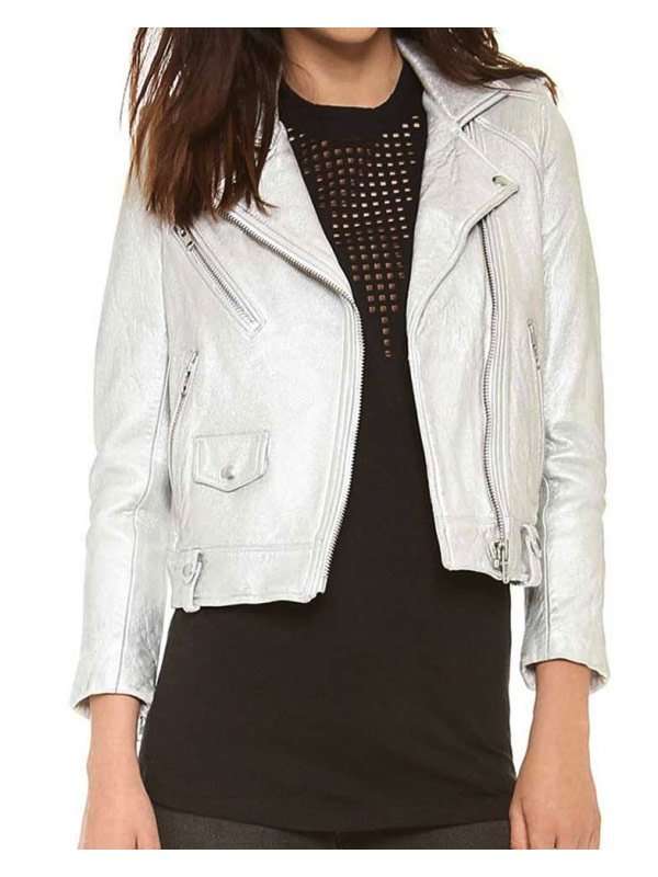 Arrow Willa Holland White Leather Jacket Shop now