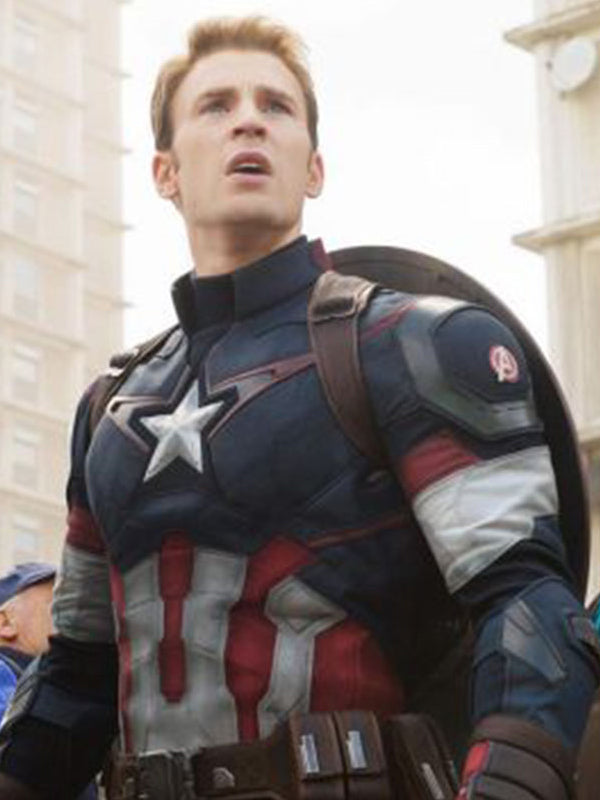 Avengers Age Of Ultron Captain America Leather Jacket Costume Sale