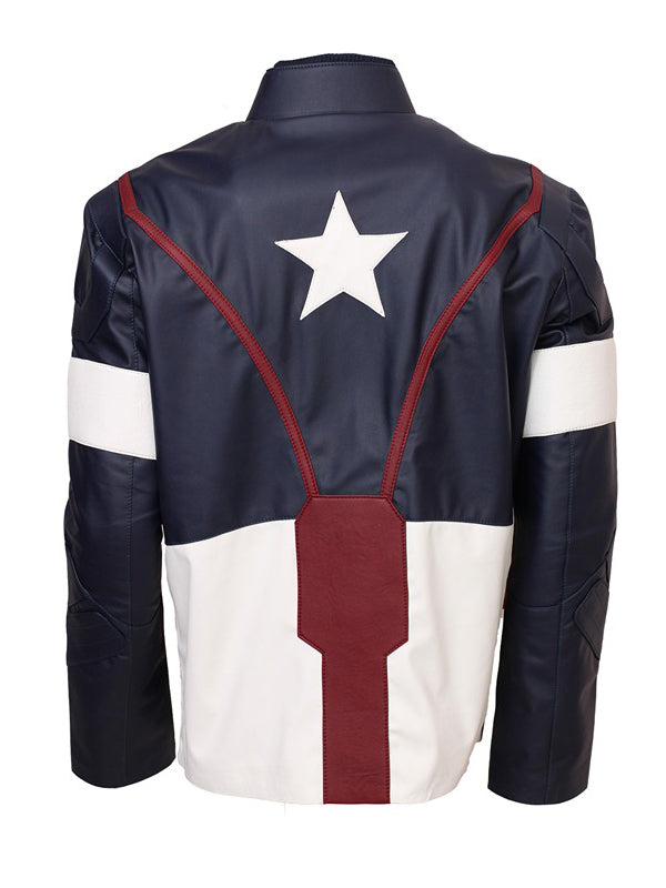 Avengers Age Of Ultron Captain America Leather Jacket Costume for cosplay on Sale for Comic Con