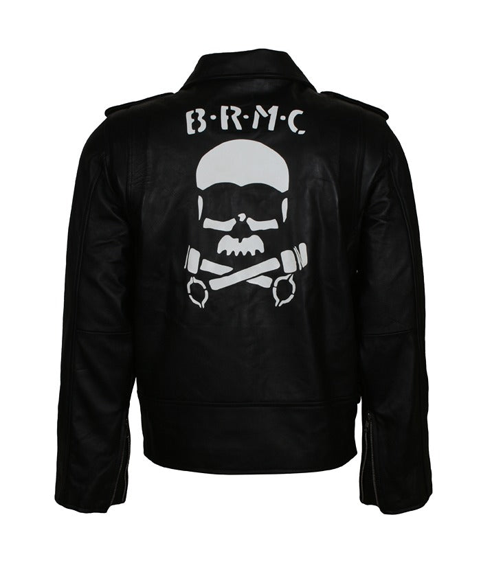 BRMC Motorcycle Club Johnny Strabler Black Leather Jacket France Germany USA