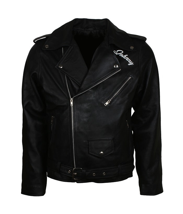 BRMC Motorcycle Club Johnny Strabler Black Leather Jacket Shop now Sale