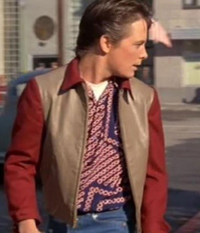Back to the Future 1955 Marty McFly Vintage Leather Jacket Gifts for Him