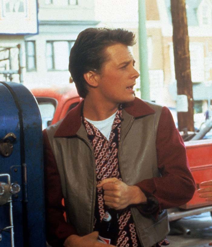 Back to the Future 1955 Marty McFly Vintage Leather Jacket Trucker Jacket
