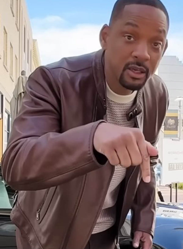 Bad Boys Ride or Die Will Smith Leather Jacket Black Friday Sale