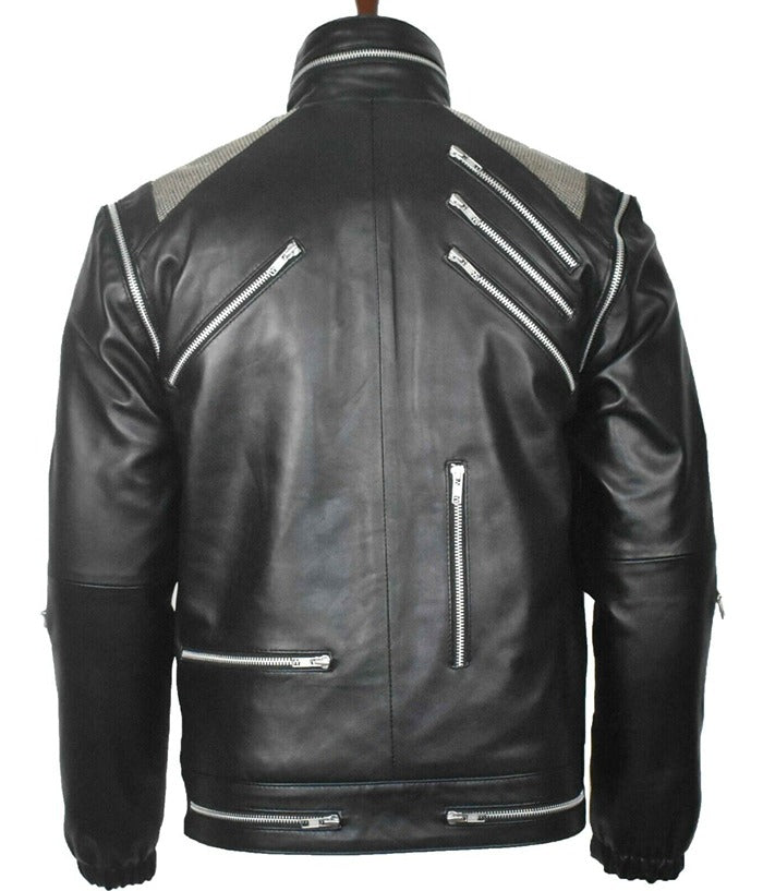 Beat It Michael Jackson Vintage Leather Jacket Cosplay Costume