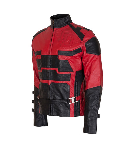 Ben Affleck Daredevil Red Leather Jacket Costume Buy now