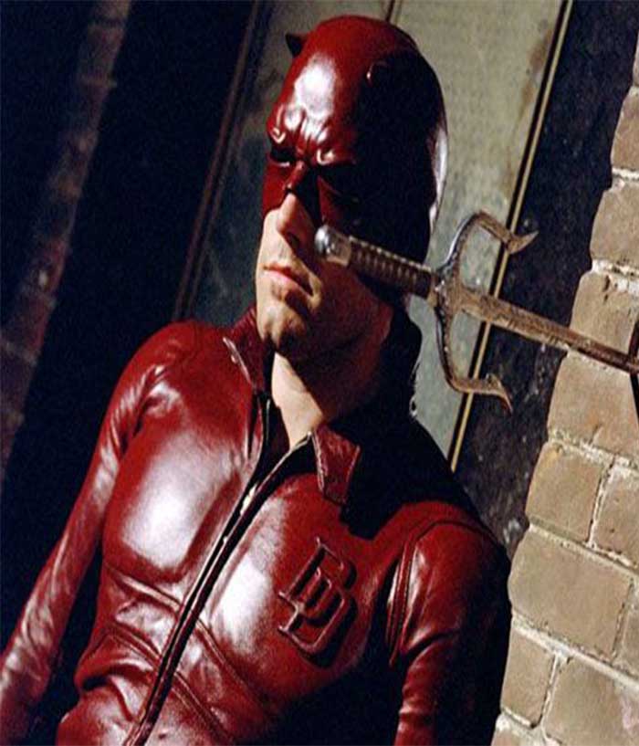 Ben Affleck Daredevil Red Leather Jacket Costume