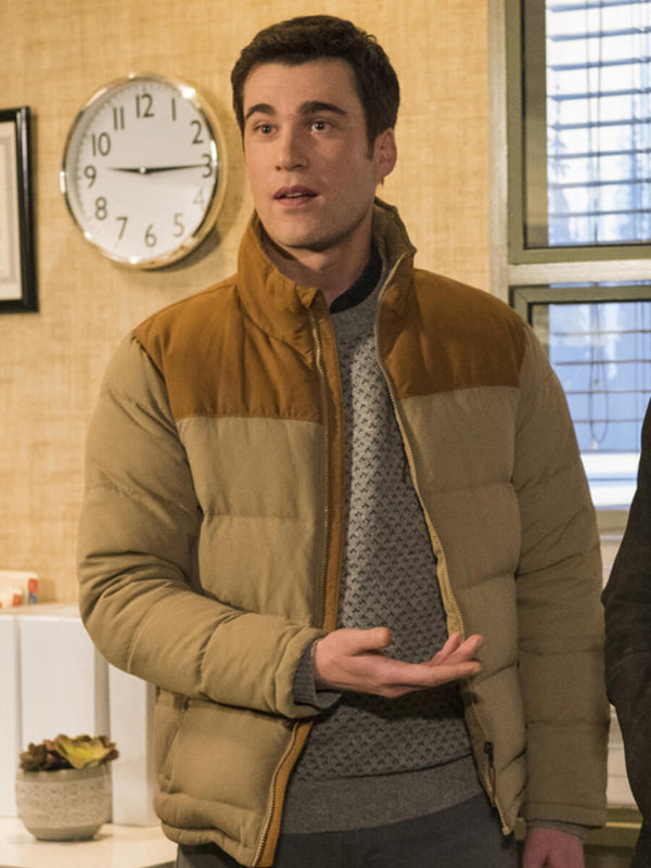 Ben Hawthorne Resident Alien Brown Puffer Jacket Sale
