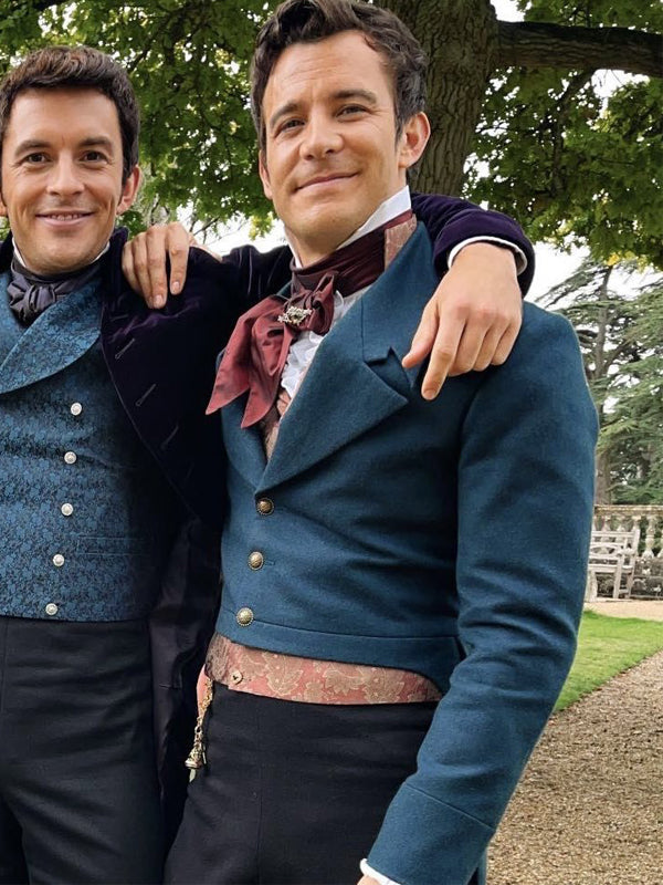 Benedict Bridgerton Blue Wool Tailcoat Celebrity Outfits