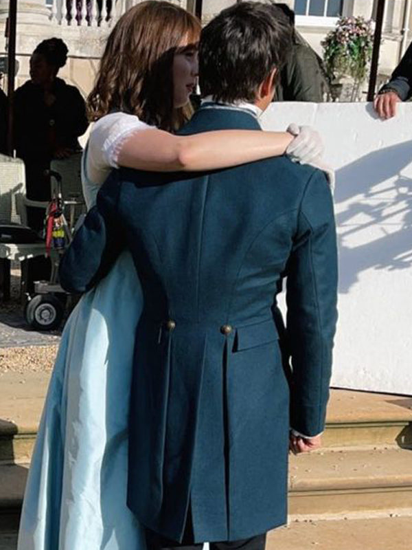 Benedict Bridgerton Blue Wool Tailcoat Shop now