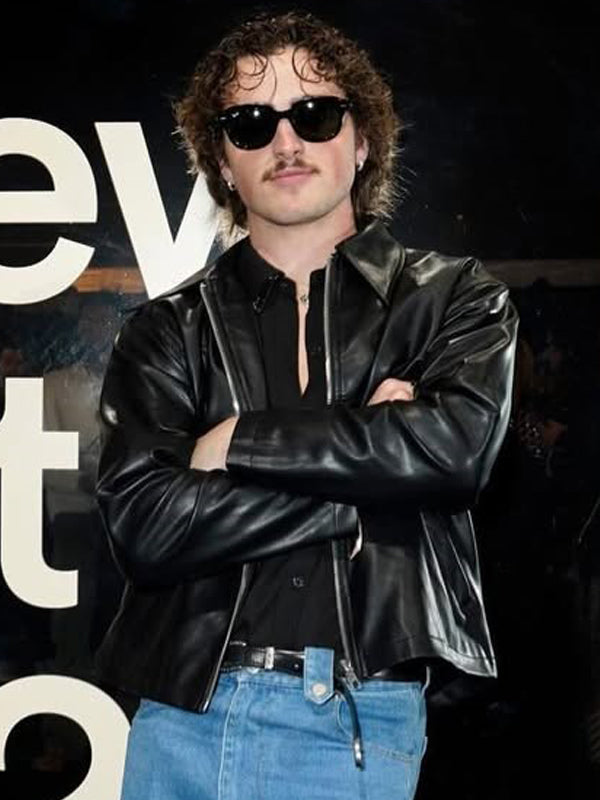 Benson Boone Ghost Town Black Leather Jacket Buy now