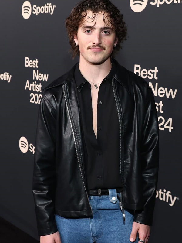 Benson Boone Ghost Town Black Leather Jacket Shop now
