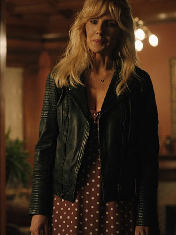 Beth Dutton Yellowstone Black Leather Jacket Black Friday Sale