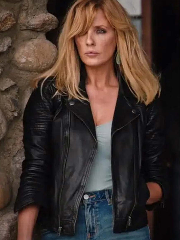 Beth Dutton Yellowstone Black Leather Jacket Gifts for Her