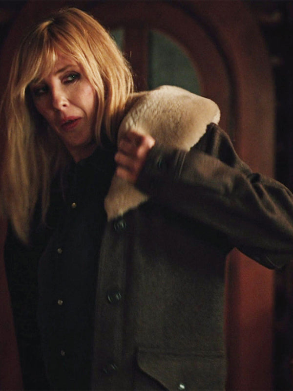 Beth Dutton Yellowstone Brown Vintage Wool Coat on Sale
