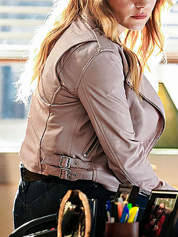 Big Sky Jenny Hoyt Biker Pink Leather Jacket Shop now