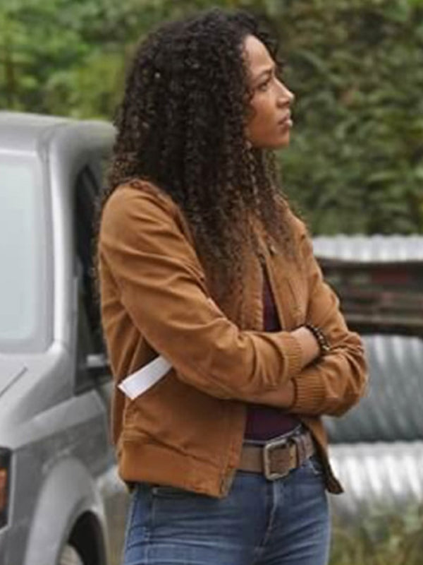 Big Sky Kylie Bunbury Classic Brown Cotton Jacket Shop now