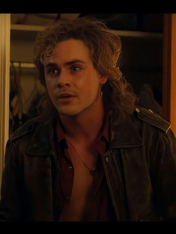 Billy Hargrove Stranger Things Brown Bomber Leather Jacket Black Friday Sale