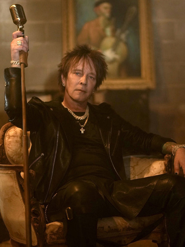 Billy Morrison Project Black Leather Jacket Black Friday Sale