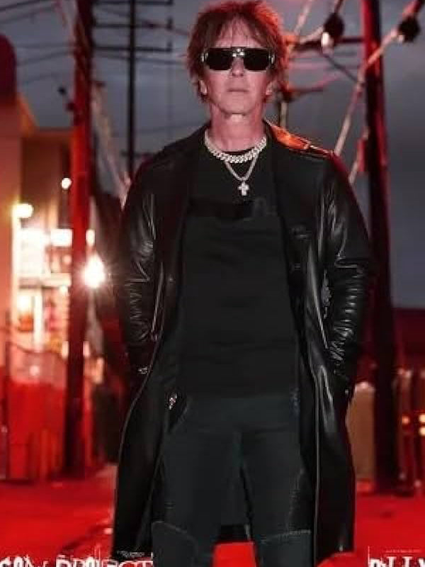Billy Morrison Project Vintage Black Leather Coat Black Friday Sale