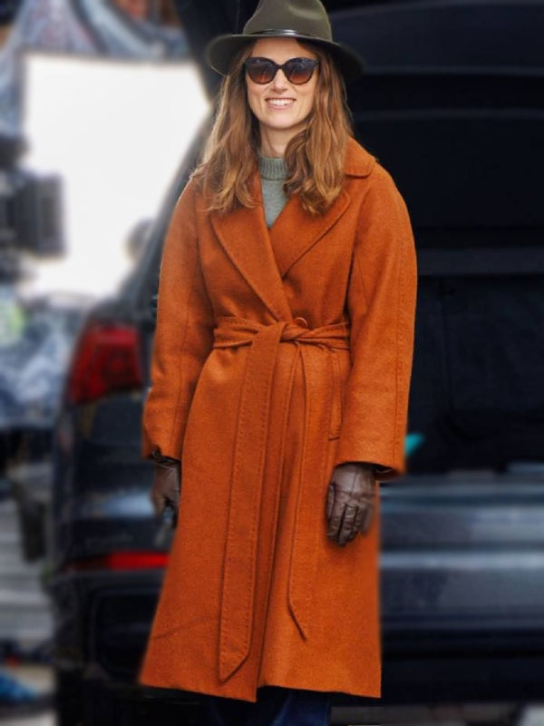 Black Doves Keira Knightley Tan Trench Wool Coat
