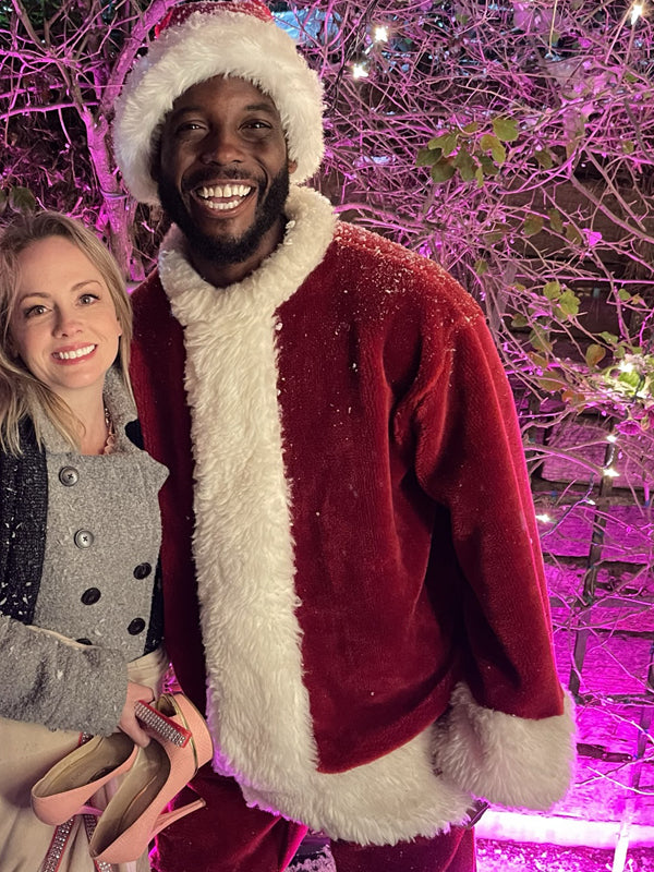Blake Leeper Holiday Twist Santa Christmas Red Velvet Coat