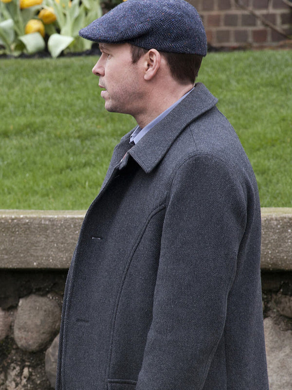 Blue Bloods Donnie Wahlberg Gray Wool Coat Celebrity Outfits