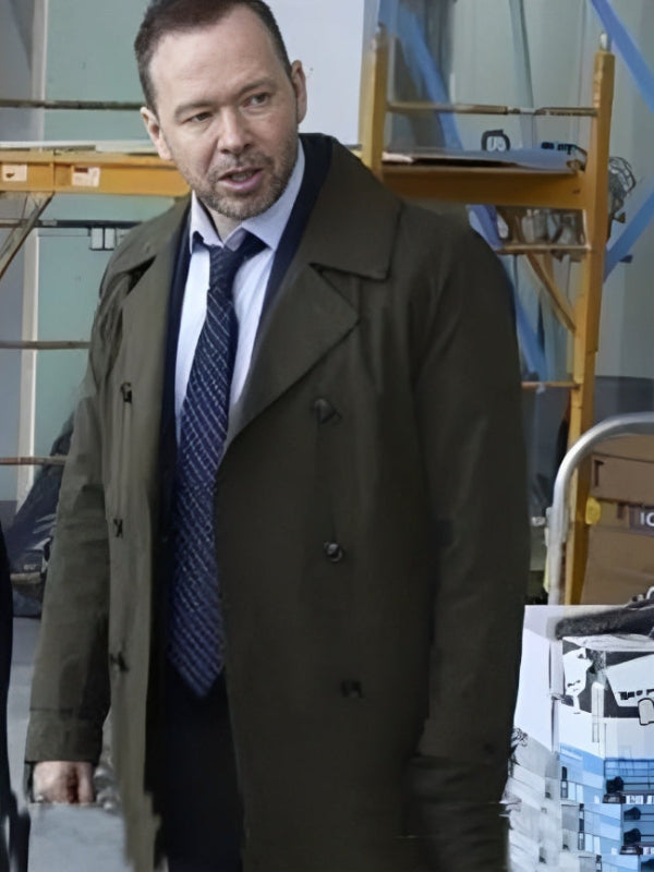Blue Bloods Donnie Wahlberg Green Wool Winter Coat