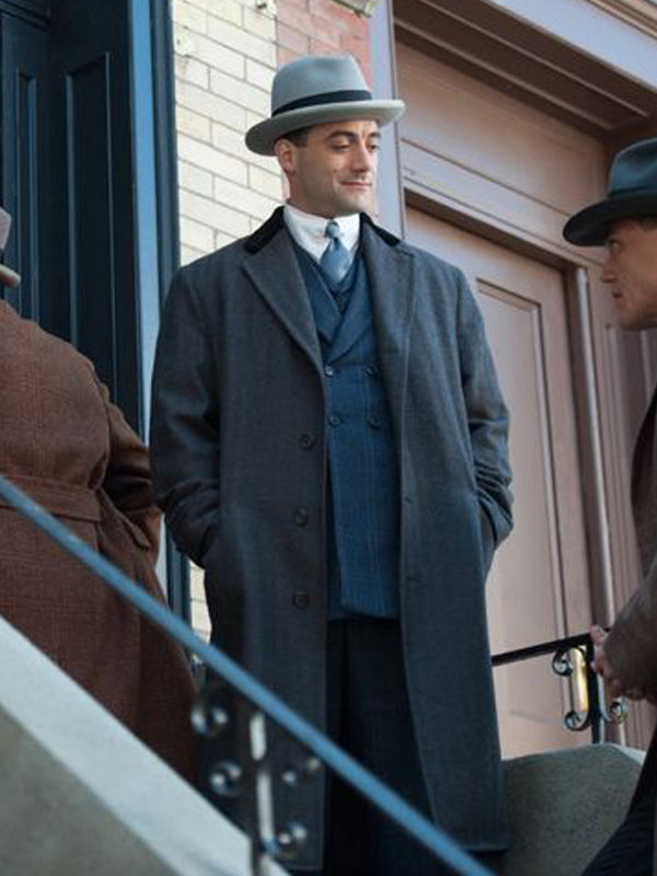 Boardwalk Empire Frank Capone Gray Vintage Wool Coat Free Shipping UK USA Canada