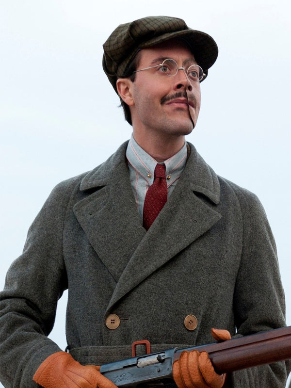 Boardwalk Empire Jack Huston Classic Gray Wool Coat Free Shipping UK USA Canada