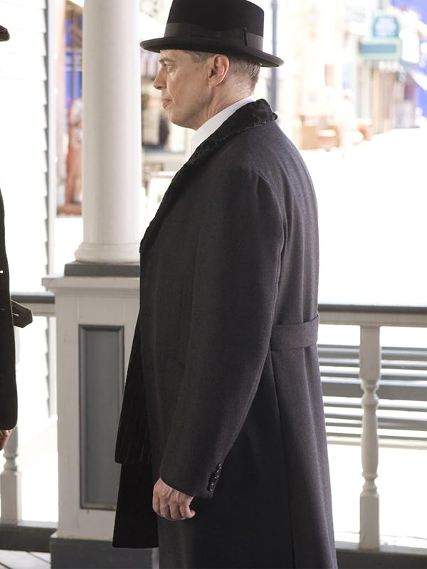 Boardwalk Empire Nucky Thompson Classic Wool Gray Coat Christmas Sale