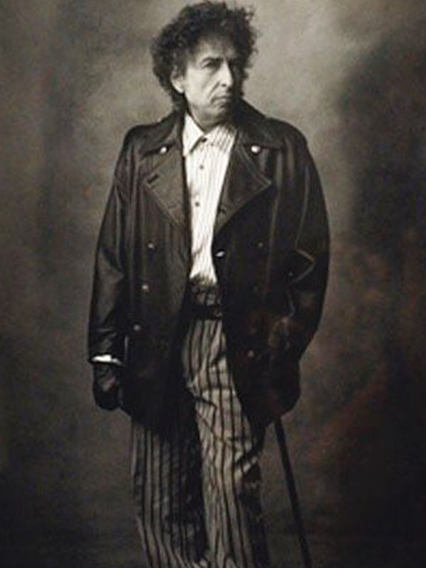 Bob Dylan Black Leather Vintage Coat Hot Sale