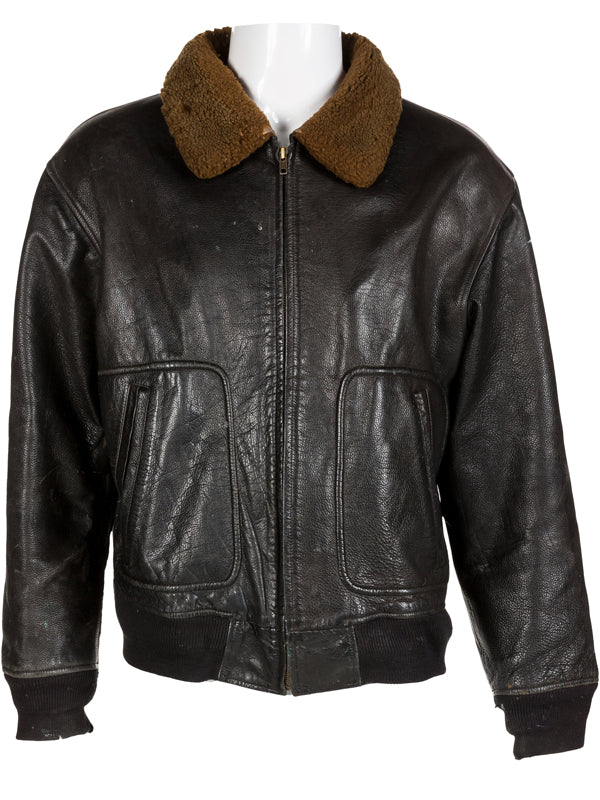 Bob Dylan Bomber Aviator Brown Leather Jacket