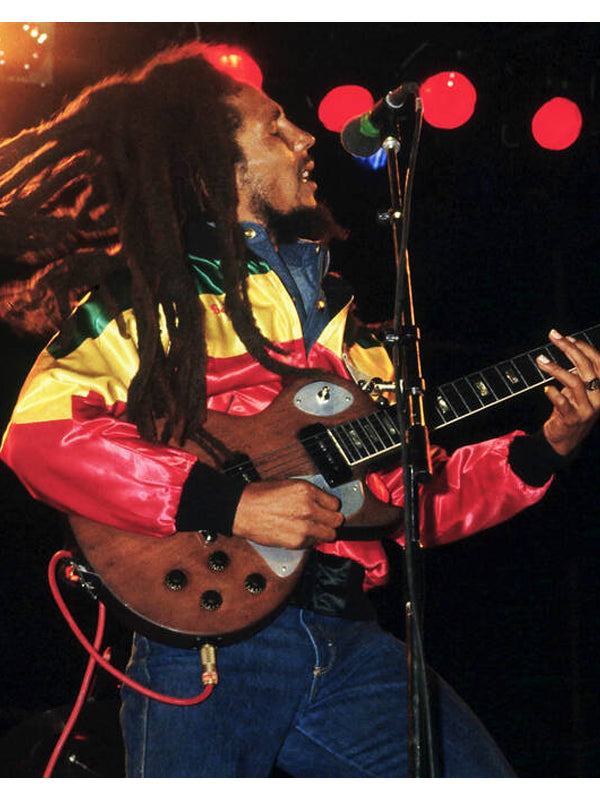 Bob Marley Vintage Bomber Leather Jacket Shop now