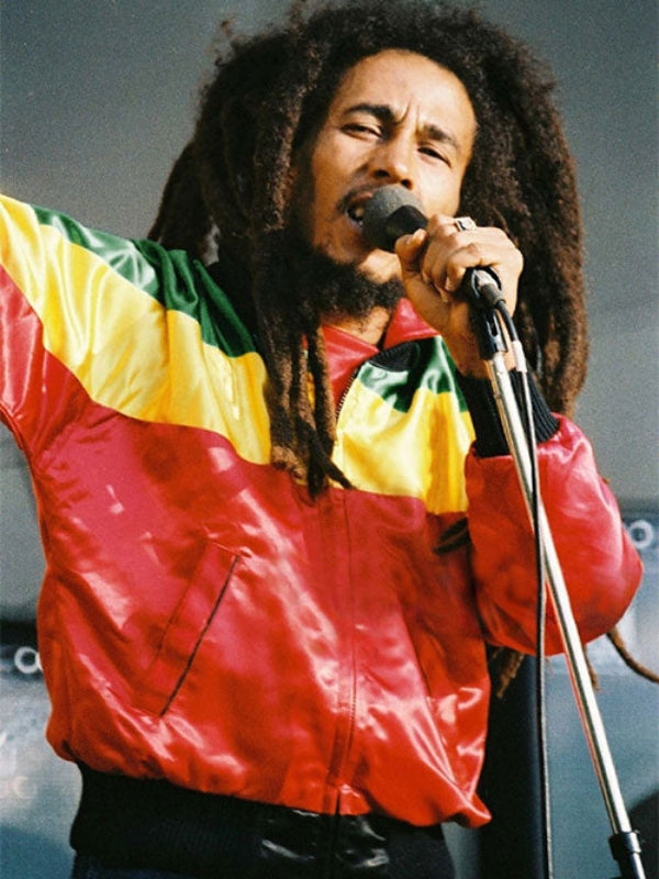 Bob Marley Vintage Bomber Leather Jacket