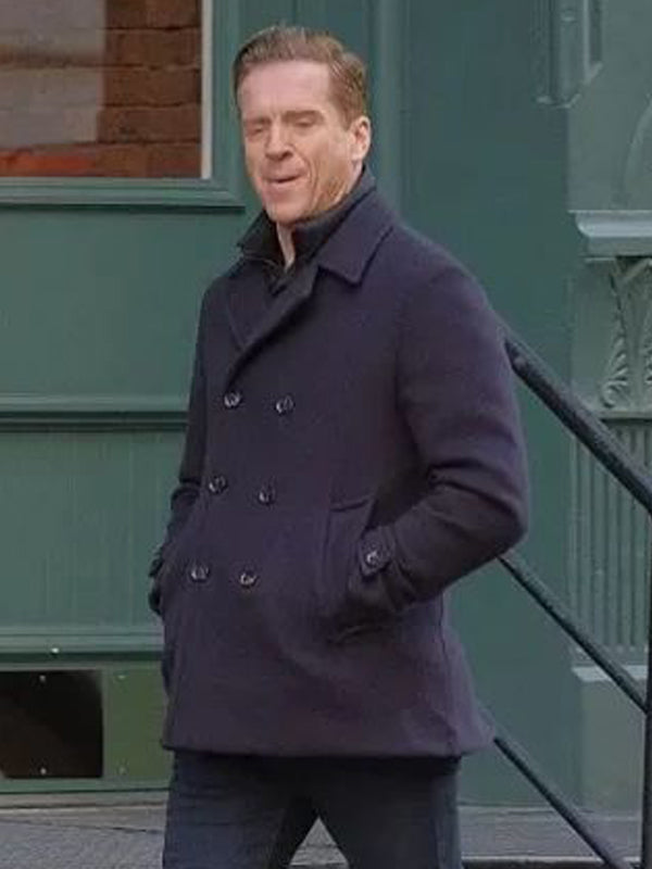 Bobby Axelrod Billions Blue Wool Pea Coat