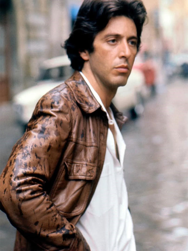 Bobby Deerfield Al Pacino Vintage Brown Leather Jacket Free Shipping Worldwide