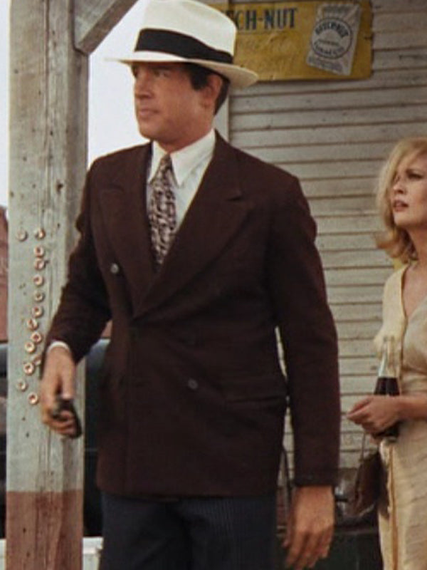 Bonnie and Clyde Barrow Vintage Brown Wool Pea Coat