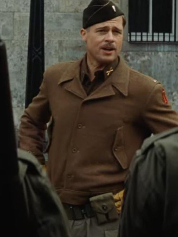 Brad Pitt Inglourious Basterds Vintage Wool Jacket Free Shipping UK USA Canada