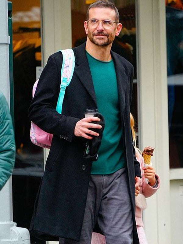 Bradley Cooper Winter Wool Black Coat Easter Sale