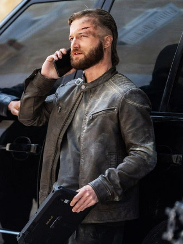Brandon Lessard Classified Black Distressed Leather Jacket Celebrity Outfits