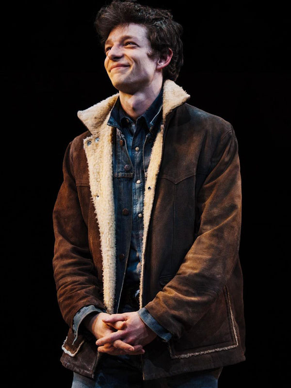 Brokeback Mountain Mike Faist Suede Shearling Jacket Black Friday Sale