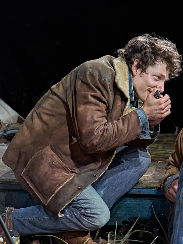 Brokeback Mountain Mike Faist Suede Shearling Jacket Winter Sale