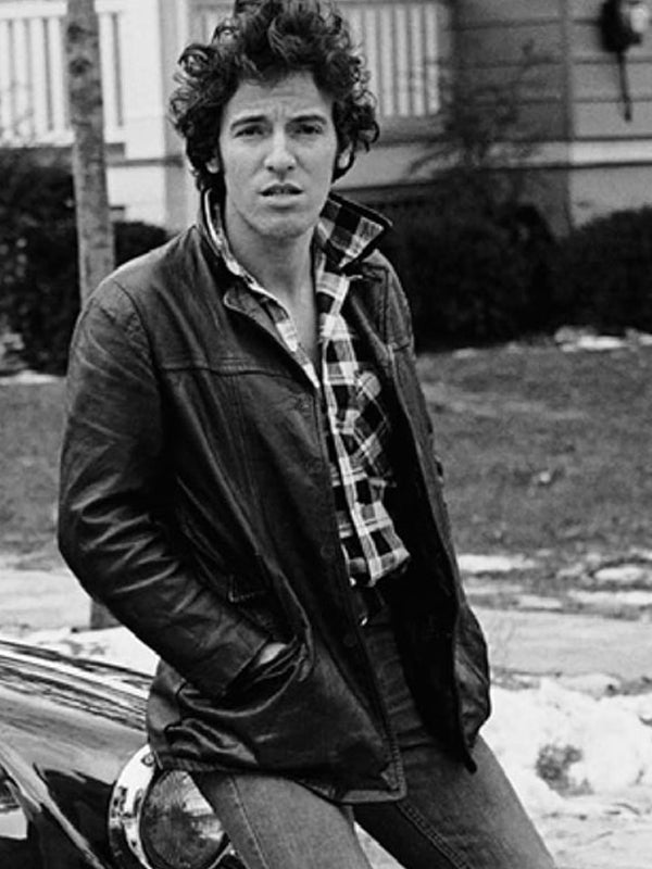 Bruce Springsteen Born to Run Black Leather Coat New Year Sale