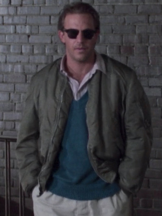 Bull Durham Kevin Costner Bomber Green Jacket Black Friday Sale