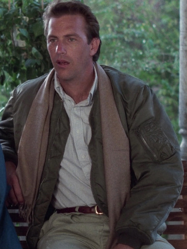 Bull Durham Kevin Costner Bomber Green Jacket Celebrity Vintage wear