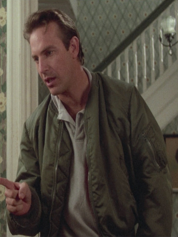 Bull Durham Kevin Costner Bomber Green Jacket Free Shipping UK USA Canada