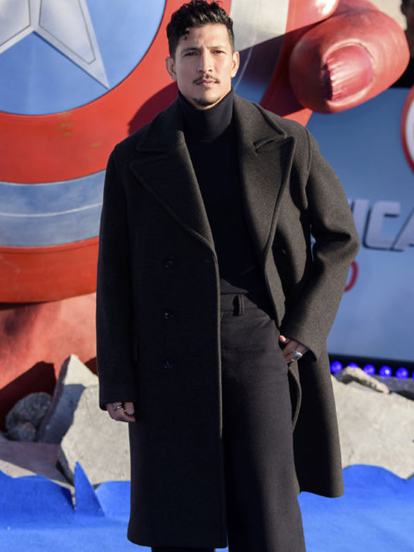 Captain America Brave New World Danny Ramirez Black Wool Coat Sale