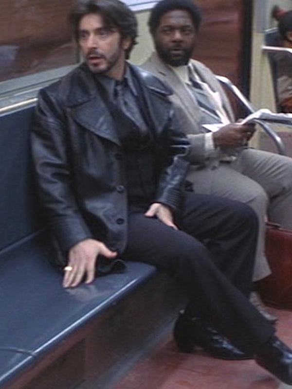 Carlito Brigante Al Pacino Black Vintage Leather Coat Buy now